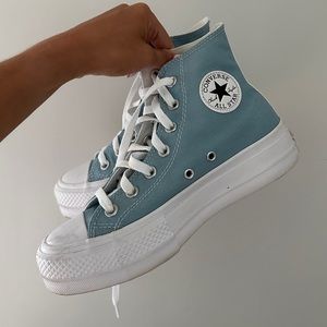 Blue Platform Converse